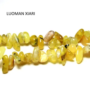 Търговия на едро с 10-15 мм неправилна Форма на Пръчки Lemon Jadee Мъниста От Естествен Камък, Материали Strand 15 
