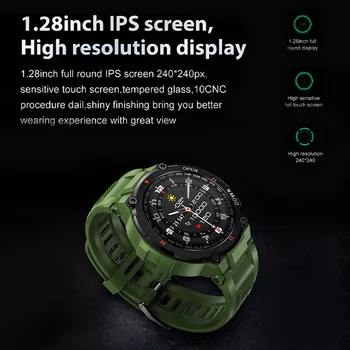 MAFAM K22 Спорт На Открито За Мъже Часовници 1.28-инчов IPS Bluetooth Повикване Smartwatch-Дълъг Режим на Готовност Здравето Монитори За Мъже Часовници GPS Тракер