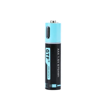 GTF 1,5 ААА 450 mah USB Батерията е на от капацитета на USB Акумулаторна Батерия от 1,5 675 МВтч За Играчки С Дистанционно Управление AAA батерии