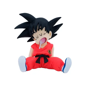 10 см Японски Аниме Dragon Ball Z Kakarotto GK PVC Фигурка Авто Аксесоари Седнала Поза на Сън son Goku Модел Играчки Подаръци