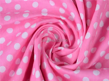 Минималната поръчка е 1 метър Розова Бяла Точка Многоцветен памучен плат на точки платове на тилда лоскутная памучен плат домашен текстил AA10