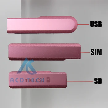 Оригинален Нов за Sony Xperia Z1mini Z1 Compact M51W D5503 USB Порт кабел за зареждане на Кутията + Слот за SIM-карти + Пылезащитная накрайник за Micro SD карти