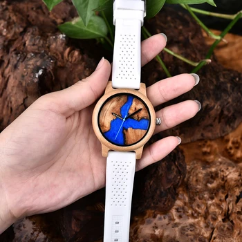 Дървени Часовници Нов Дизайн на Мъжки Ръчен Часовник BOBO BIRD Модерен Топ Марка Силикагел Каишка, Японски Механизъм, Отличен Подарък Кутия reloj hombre