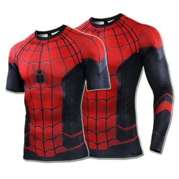 Disney Spider-Man Експедиция Герой Спайдърмен и Съща тениска С Дълъг, Къс Ръкав Лидер в Продажбите Тениска Чорапогащник Бързосъхнеща Спортно Облекло