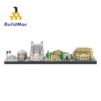 BulidMoc Рим Градските Сгради завръщане в Бъдещето Приказка за Вълшебния Замък Къща Филм Хоризонт Архитектура Строителни Блокове Играчки