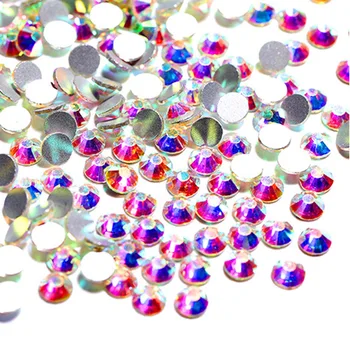 1440 бр./пакет SS3-SS20 Прозрачни Crystal AB Цвят на 3D Дизайн на ноктите Кристали Облекло Flatback Стъклени Камъни Дизайн нокти Окачване Маникюр Скъпоценни камъни