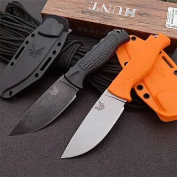 Нов Benchmade 15006 Висок Клас Открит Малък Прав Нож С Плъзгане Дръжка Къмпинг, Лов Безопасност За Защита На Джобни Ножчета