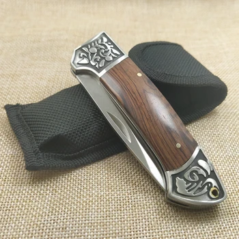Ново Качество, Тактически Ловен Нож 440C Нож с Дървена Дръжка Къмпинг Оцеляване Джобни Ножове Открит Спасителна Прав Нож EDC Инструменти