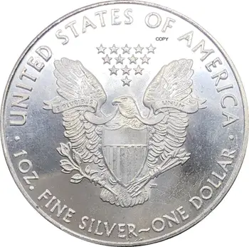 Съединените Щати 1993 In God We Trust 1 УНЦИЯ Сребро на кюлчета Орли Един Долар сребърно покритие Копие на Възпоменателна Монета