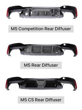 M5 Изпълнение Дифузер на Задната Броня Конкурс CS Стил на M Спортен Дифузер За Устни BMW Серия 5 G30 G31 G38 2018-2022 530i 540i