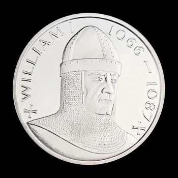 Първият крал на нормандской династията на Вилхелм Завоевател (1066-1087) са подбрани сувенирни възпоменателна монета със сребърно покритие