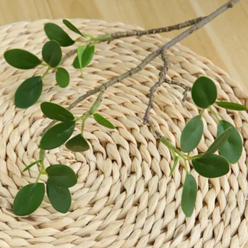Изкуствени растения, Клонки от Листа Замиокулькаса Листа от евкалипт Изкуствени Цветя, Изкуствени Листа Зелени Растения