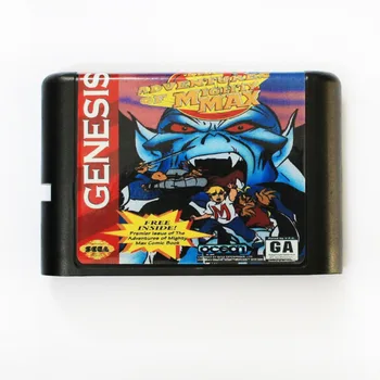 Приключенията на Могъщия Макс 16 бита MD Игрална карта за Sega Mega Drive за SEGA Genesis