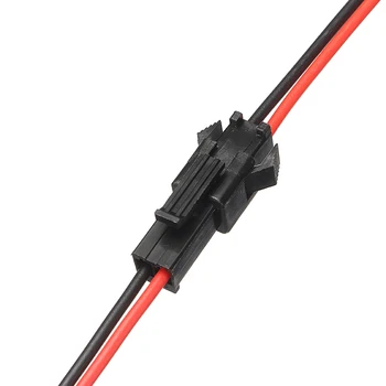 5 Двойки 2-пинов конектор SM Штекерный кабел за връзка Тел Мъжки + Женски 5 на всеки конектор Electric cable кабели с дължина 100 мм