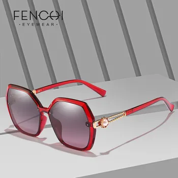 FENCHI Pearl Поляризирани Очила Без Рамки Женски 2020 Извънгабаритни UV400 Висококачествени Дамски Слънчеви Очила За Шофиране