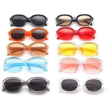 SO & EI Реколта Овални Дамски Слънчеви Очила Ins, Популярни Модни Градиентные Очила в Ярки Цветове, Мъжки Ретро Тенденция Слънчеви Очила Нюанси UV400
