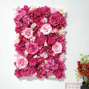 Изкуствени Цветя, Сватбена Украса Цвете Стенен Панел Коприна Розата Е Цветето На Розово Романтична Сватбена Цвете На Фона На Декор Индивидуален