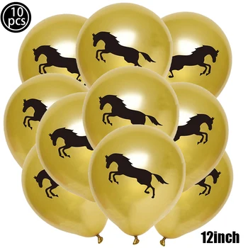 10шт 12 инча Кон Латексови Балони конни Надбягвания на Тема Рожден Ден Украса Гелиевые Бутилки Момиче Момче Рожден Ден на Доставката