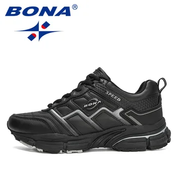 BONA 2021 Нови Маркови Маратонки За Бягане, Мъжки Удобни Дишащи Обувки, Ежедневни Мини Износоустойчиви Маратонки За Бягане Mansculino