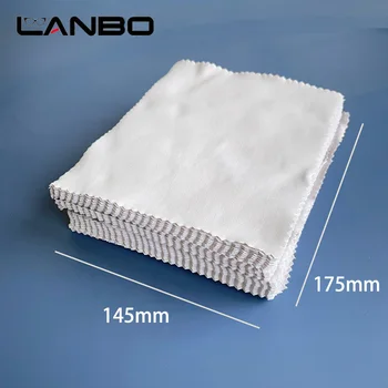LANBO 100 бр./лот, висококачествено Средство За почистване на очила 145*175 mm, кърпа За Почистване на Очила От микрофибър За очила, кърпички За почистване на екрана на Телефона