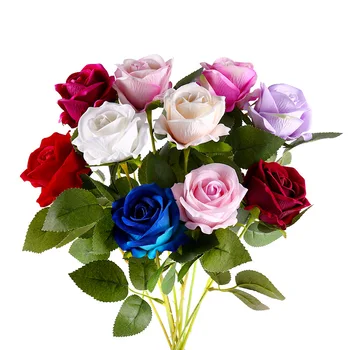 Перлена фланелевая роза имитация цвете букет сватбена декорация на дома, сватба на розите